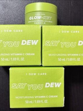 3 X I DEW CARE -SAY YOU DEW, Moisturizing Vitamin C Cream, 1.69 fl oz + small